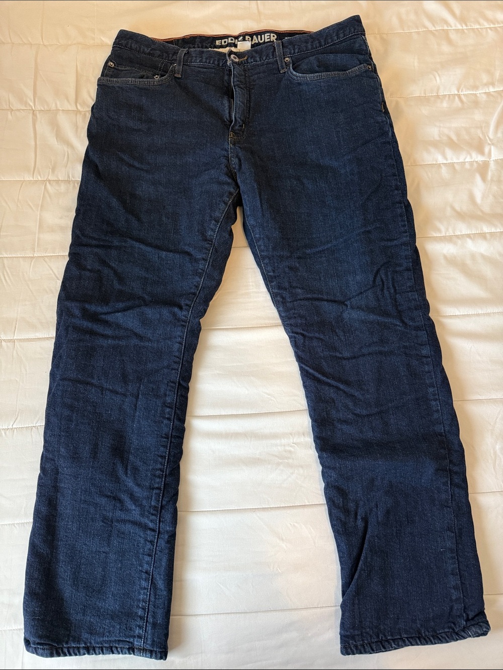 Eddie Bauer Men's Straight Dark Indigo Jeans